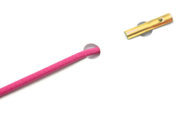 Elastics with Automatic Metal T-Ends, Pink