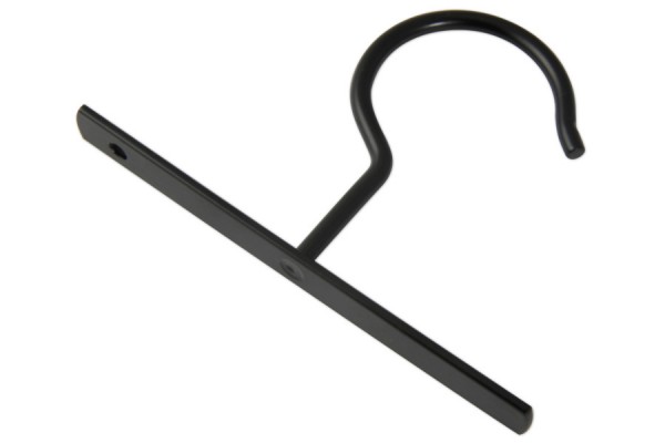 Metal Hooks Mounted on Plate, Black