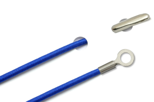 Elastics with Metal End and Closed Cable Lug, Middle-Blue