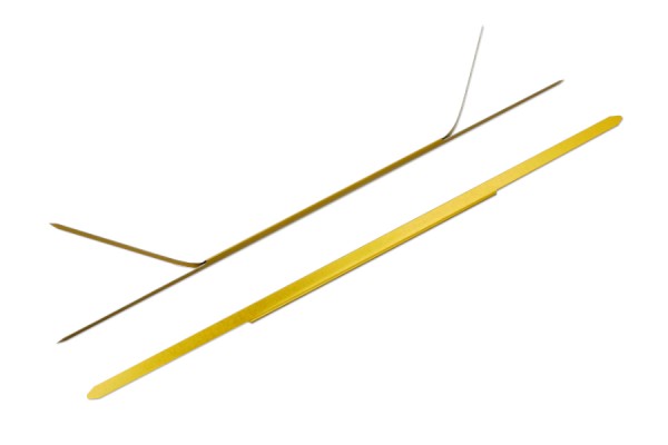 Metal Double File Prongs, 170 mm, Gold Lacquered