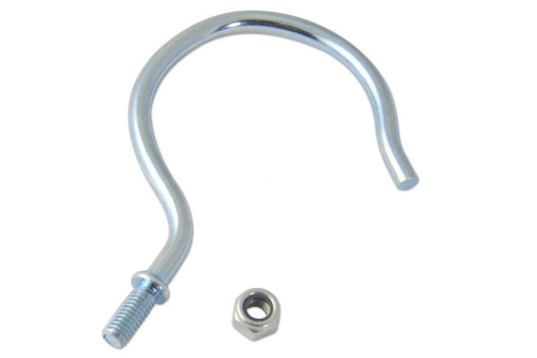 Metal Hooks, 78 mm, with Thread, Zinc Plated