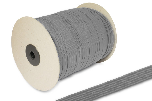 Flat Elastics on Spool 500 m, Grey