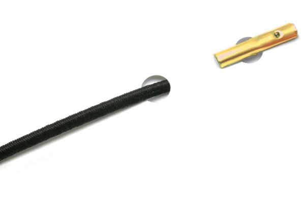Elastics with Automatic Metal T-Ends, Black