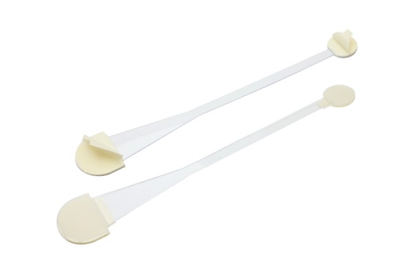 Plastic Shelf Wobbler, 150 mm, Transparent, 2 Self-Adhesive Pads