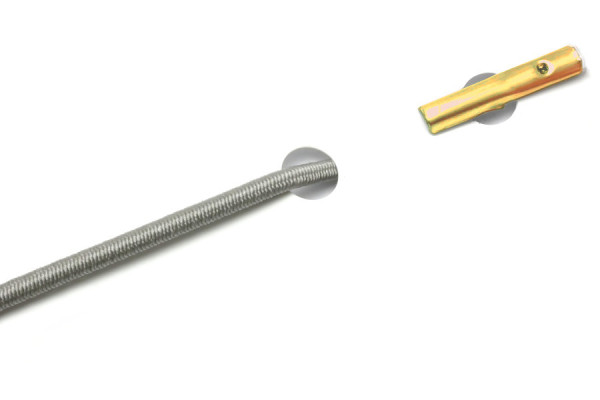 Elastics with Automatic Metal T-Ends, Grey
