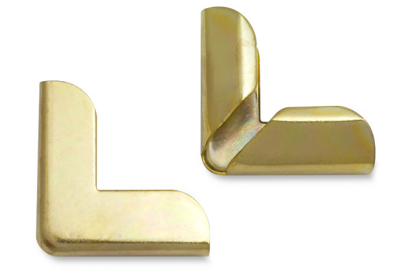 Book Corners, Brass Plated, 20 mm Shank Length, 5 mm Capacity
