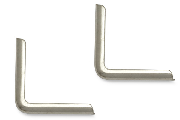 Book Corners, Nickel Plated, 15 mm Shank Length, 1,5 mm Capacity