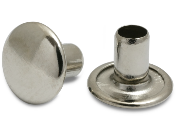 Machine rivets, 4 mm Ø shank, 10 mm head, nickel-plated