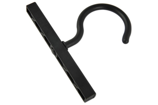 Sample Hangers, Plastic, 78 mm, with Rail, Black
