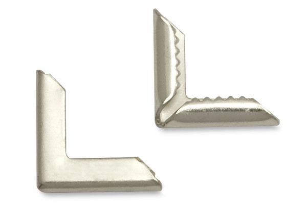 Book Corners, Nickel Plated, 13 mm Shank Length, 1,5 mm Capacity