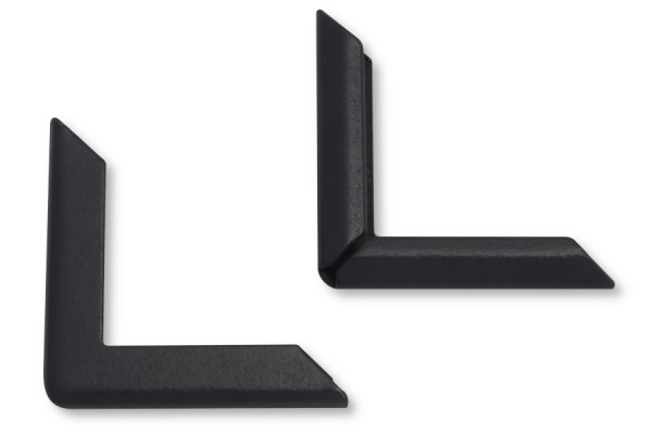 Book Corners, Black, 22 mm Shank Length, 2 mm Capacity