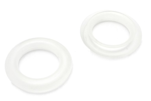 Finger Ring Eyelets, Made of Plastic, Transparent