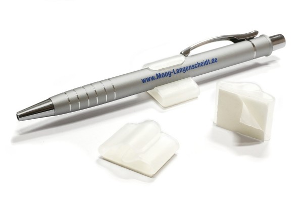Pen Holders, Made of Plastic, Self-Adhesive, Transparent