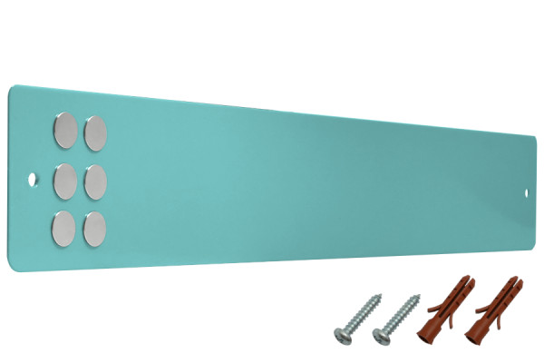 Metal Bars for Magnets incl. Connection Marterial + Magnets, Pastel-Blue RAL 5024