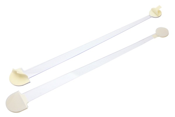 Plastic Shelf Wobbler, 200 mm, Transparent, 2 Self-Adhesive Pads