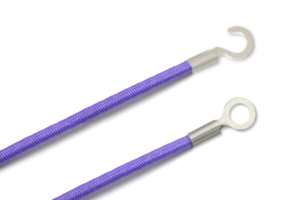 Elastics With Cable Lugs, Closed and Open, Lilac