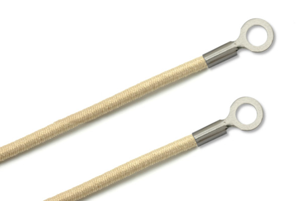 Elastics With Cable Lugs, Closed, Beige