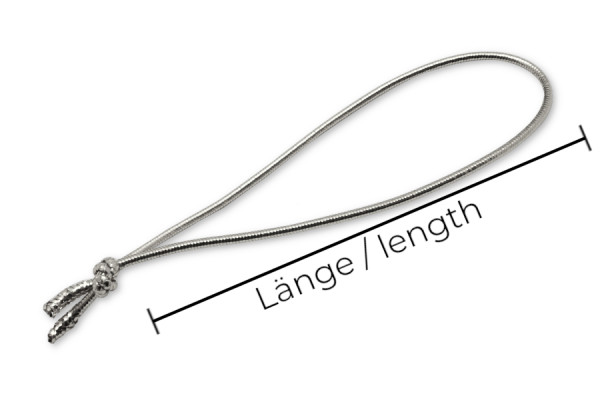 Elastic Cord Loops, Silver