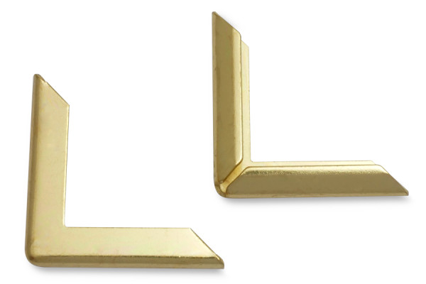 Book Corners, Brass Plated, 22 mm Shank Length, 2 mm Capacity