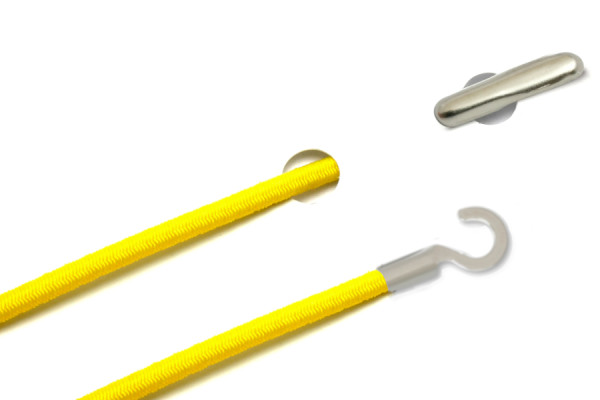 Elastics with Metal End and Open Cable Lug, Yellow