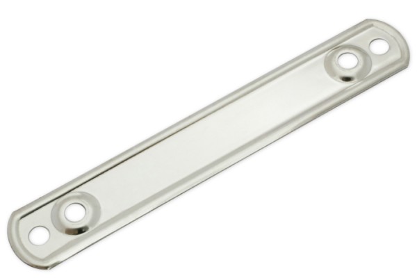 Rivet Plate for Spiral Springs, 115 x 19 mm, Tinned