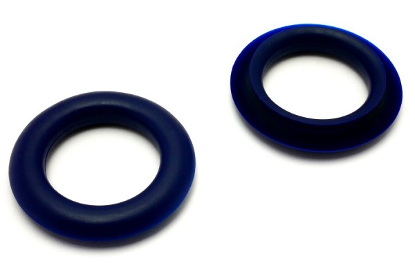 Finger Ring Eyelets, Made of Plastic, Darkblue