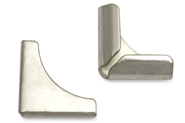 Book Corners, Nickel Plated, 14 mm Shank Length, 3,5 mm Capacity