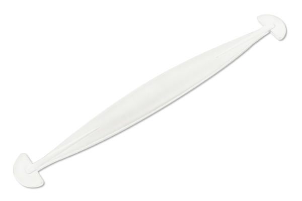 Carrying handles for cardboard boxes, made of plastic, 192 mm, white