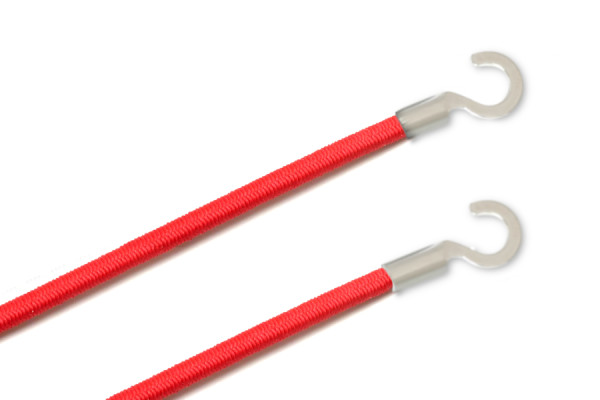 Elastics With Cable Lugs, Open, Red