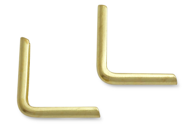 Book Corners, Brass Plated, 21 mm Shank Length, 2,5 mm Capacity