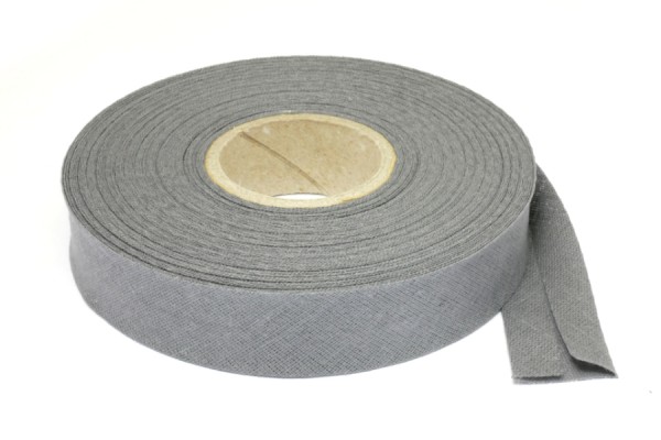Bias Binding Tape, 20 m on a Spool, Grey