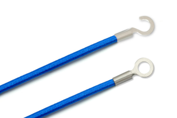 Elastics With Cable Lugs, Closed and Open, Middle-Blue