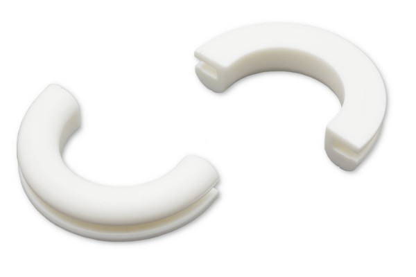 Half Eyelets, Made of Plastic, White