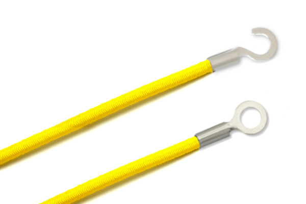 Elastics With Cable Lugs, Closed and Open, Yellow