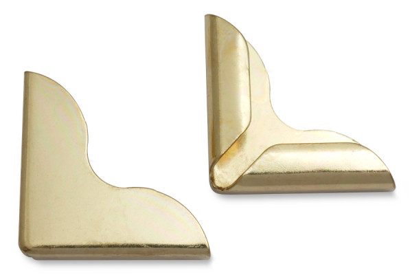 Book Corners, Brass Plated, 25 mm Shank Length, 4,5 mm Capacity