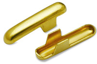 Metal Cord Clips <br> for Elastics/-Cords, <br>Opening 2,6 mm, <br> Brass Plated