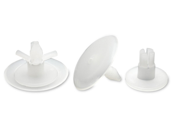 Spread Rivets, Plastic, Natural, 7-12 mm