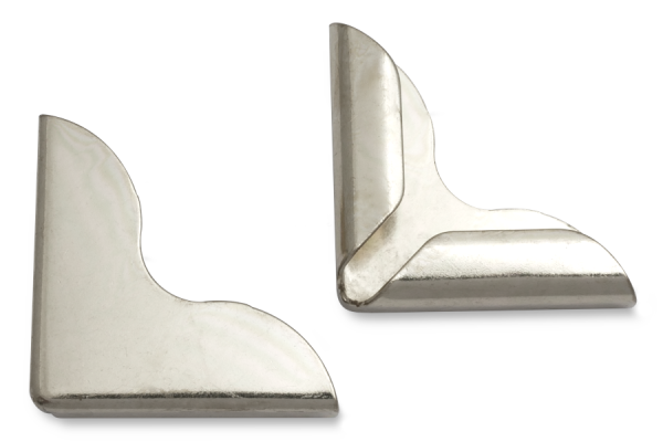 Book Corners, Nickel Plated, 25 mm Shank Length, 4,5 mm Capacity