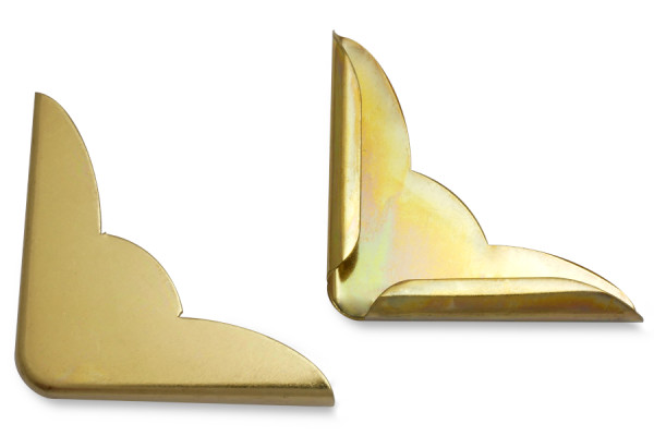 Book Corners, Brass Plated, 35 mm Shank Length, 4,5 mm Capacity
