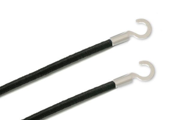 Elastics With Cable Lugs, Open, Black
