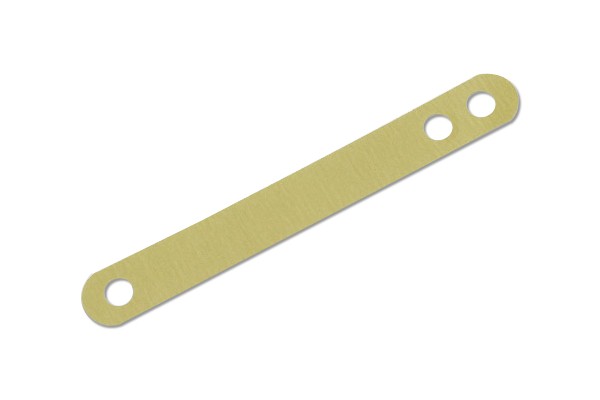 Steel Compressor, 95 x 12 mm, 70+80 mm Perforation, Gold Lacquered
