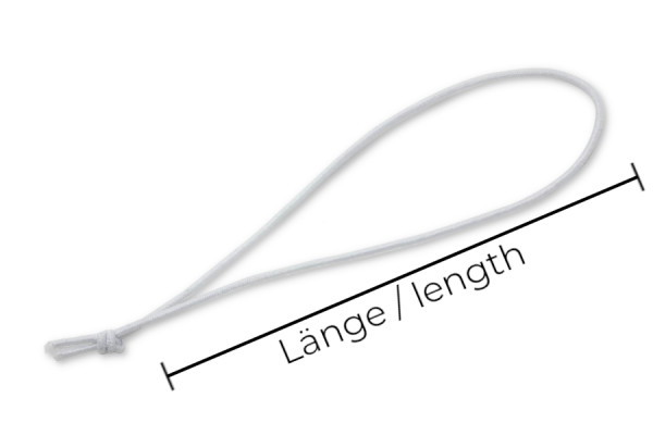 Elastic Cord Loops, White