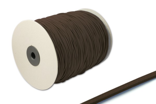 Round Elastics, 2,2 mm Ø, on Spool 500 m, Brown