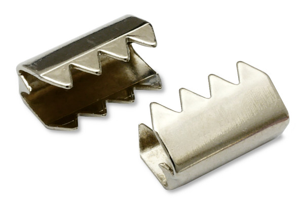 Metal Cord Clips for Making Rings, Opening 3,1 mm, Nickel Plated