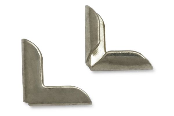 Book Corners, Nickel Plated, 10 mm Shank Length, 1,5 mm Capacity
