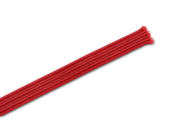 Flat Elastics as Cut Pieces, Red