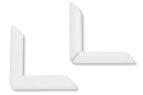 Book Corners, White, 22 mm Shank Length, 3 mm Capacity