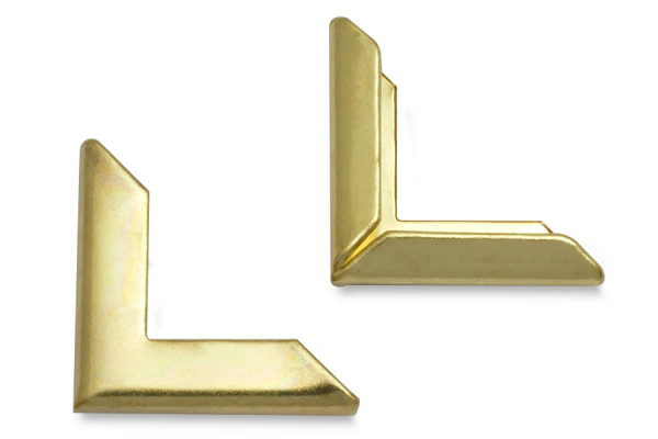 Book Corners, Brass Plated, 18 mm Shank Length, 3 mm Capacity