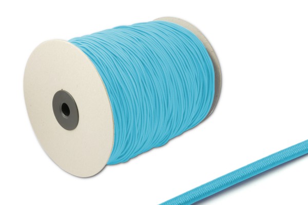 Round Elastics, 2,2 mm Ø, on Spool 500 m, Light Blue